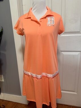 bebe Peach Short-Sleeve Polo Drop-Waist Dress
